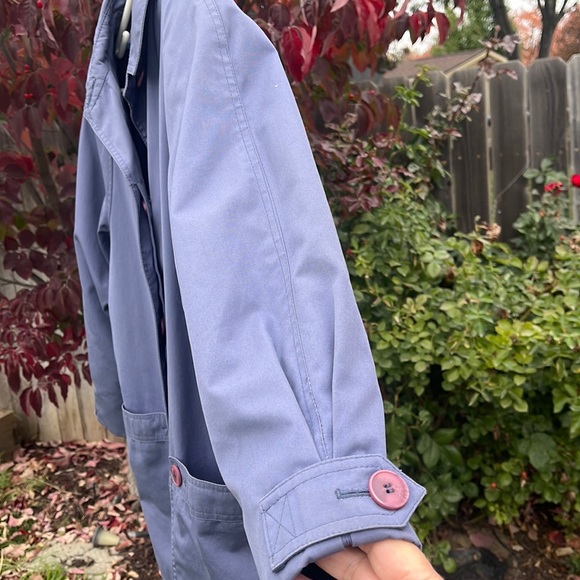 VTG Essential London Fog Blue / Lined  Polyester Coat Sz 10 Reg - Picture 6 of 15